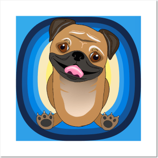 Cute baby pug Posters and Art